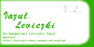 vazul leviczki business card